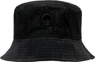 Marine Serre Hats, unisex, Black, Size: S/M Moire Bucket Hat