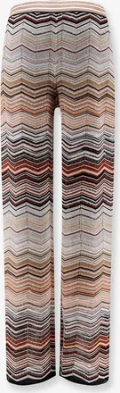 Missoni Womens Viscose Trousers With Laminated Chevron Pattern