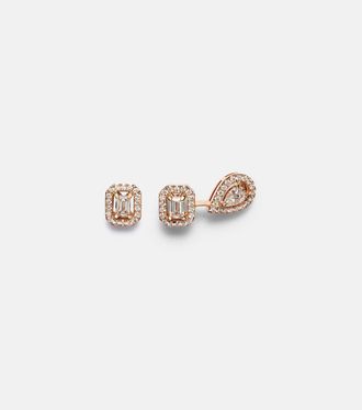 Messika Orecchini My Twin 1+2 in oro rosa 18kt con diamanti