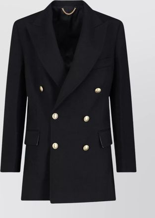 Victoria Beckham lapel blazer gold buttons