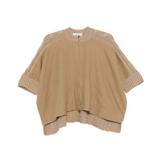 Max Mara Cardigans, female, Beige, Size: L Cardigan in filato di lino