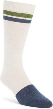 Nordstrom Ribbed Cotton Blend Athletic Socks in Oatmeal Heather at Nordstrom
