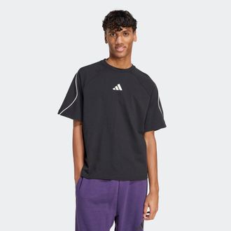 adidas T-Shirt ADIDAS SPORTSWEAR M STADIUM TEE, Herren, Gr. XXL, schwarz-weiss (schwarz, sanftes wei&szlig;), Obermaterial: 100% Baumwolle, Rundhals, Shirts T-Shir