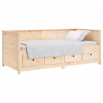 Berkfield Home Beautiful Day Bed 75x190 cm Solid Wood Pine in Light Brown