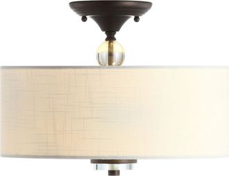 Jonathan Y Designs Marc 15 Metal/Crystal LED Semi-Flush Mount