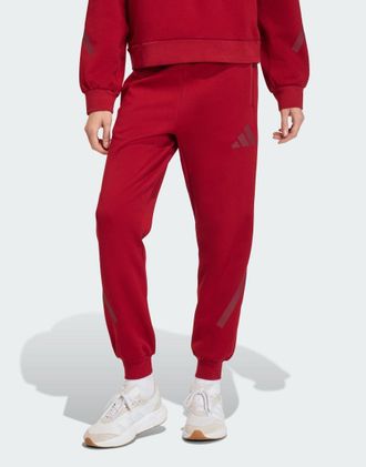 adidas Z.N.E. - Pantaloni color bordeaux attivo-Rosso