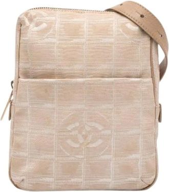 Chanel Pre-owned Cross Body Bags, female, Beige, Size: ONE SIZE Pre-owned Leather Cross Body Bag