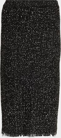 Kobi Halperin Juliette Metallic Tweed Knit Midi Skirt