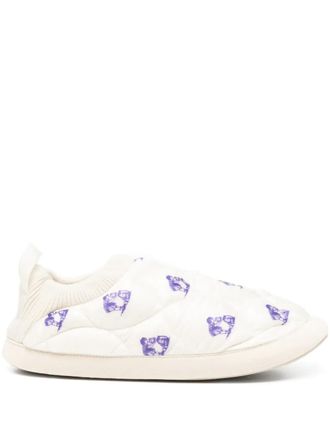 Undercover graphic-print slippers - men - Rubber/Polyester/Down - M - Neutrals