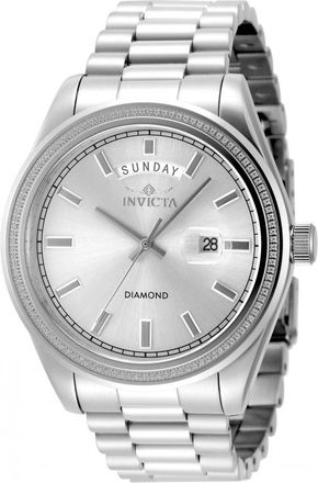 Invicta Elite Diamond Quartz Silver Dial Mens Watch 48759
