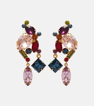 Jennifer Behr Orecchini pendenti Ambra con cristalli