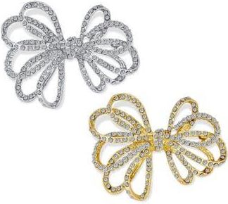 Bling Jewelry Set of 2 Large Bow Brooches in Gold at Nordstrom Rack