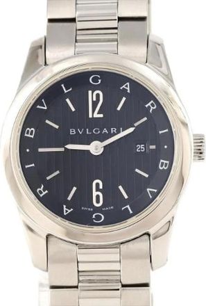 Bulgari Pre-owned Watches, female, Black, Size: ONE SIZE Pre-owned Vintage Stainless Steel Watch