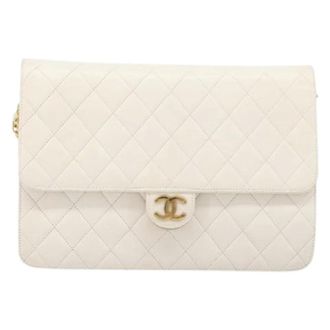 Chanel Pre-owned Vintage Shoulder Bag - Dames - Pre-owned - Wit - Maat: ONE Size Leer