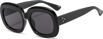 Generic Womens Outdoor Decorative Sunglasses Mens Vacation Driving Sun Glasses(Black)