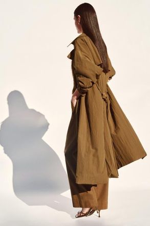 H&M Wide belted twill pants in Dark Khaki Green at Nordstrom, Size 10