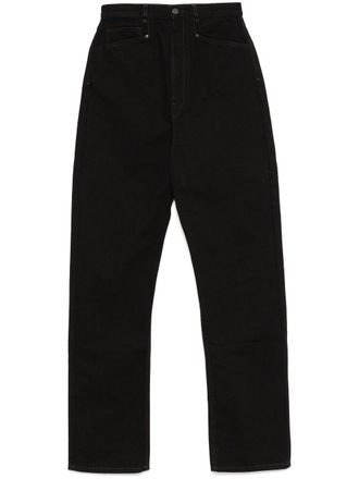 Christophe Lemaire drop-crotch jeans - women - Cotton/Cotton - 36 - Black