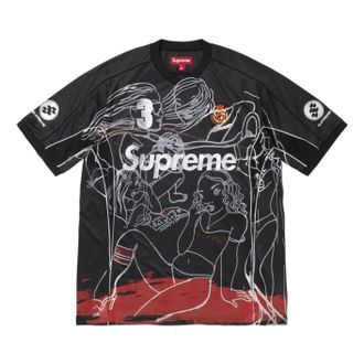 SUPREME x Rita Ackermann Soccer Jersey Black FW26KN27-BLK