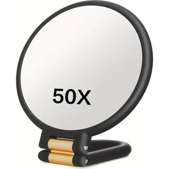 OEM Espejo De Maquillaje Con Aumento De 50x, Espejo De Doble Cara Port&aacute;til/montado En Pared Con Mango Ajustable De 360&deg; Para El Cuidado De La Piel Y La Be