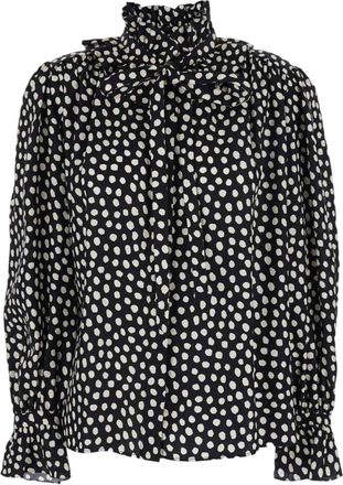 Chlo&eacute; BlackWhite Polka Dot Shirt