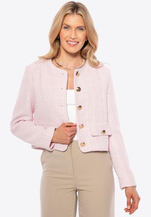 Wittchen Dames Boucl&eacute; Jas, Roze Polyester, Kort