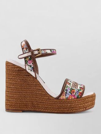 Dolce & Gabbana embroidered wedge sandals