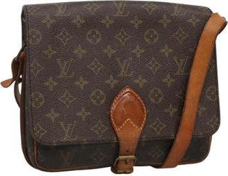 Louis Vuitton Tweedehands Canvas Louis Vuitton tassen - Dames - Vintage Schoudertas - Bruin - ONE Size - Leer - Vintage