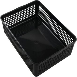 OEM Caja De Almacenamiento - 34,5 X 25 X 9,2 Cm - Negro - Para Cocina Ba&ntilde;o Oficina - 1 Unidad