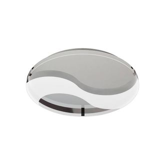 Netlighting Jersey Ceiling 20W LED Round 3000K 1800lm Chrome Opal White Glass in Grey