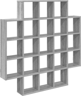 vidaXL Estante De Pared Sonoma Gris 100 X 13 X 100 Cm Vidaxl