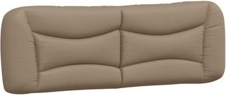 vidaXL Cabecero De Cama Acolchado Cuero Sint&eacute;tico Capuchino 160 Cm Vidaxl