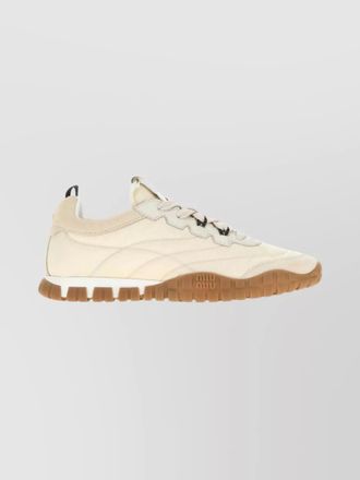 Miu Miu re-nylon and suede low-top sneakers
