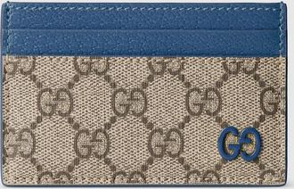 Gucci Bi-color GG Card Case, Beige, GG Canvas
