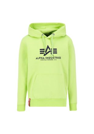Alpha Industries Hoodie ALPHA INDUSTRIES Basic Hoodie BL, Herren, Gr. S, gr&uuml;n (hornet gr&uuml;n), Obermaterial: 80% Baumwolle, 20% Polyester, regular fit, Sweatshirts Hoodi