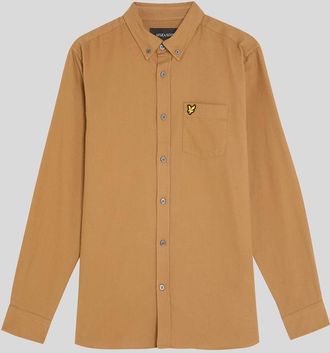 Lyle & Scott Overhemd met Knopen van Flanel - Bruin
