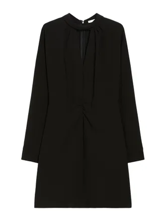 Pennyblack Long-Sleeve Gathered-Waist Dress - Black