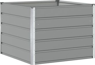 vidaXL Jardinera Gris Claro 100 X 100 X 75 Cm Acero Vidaxl