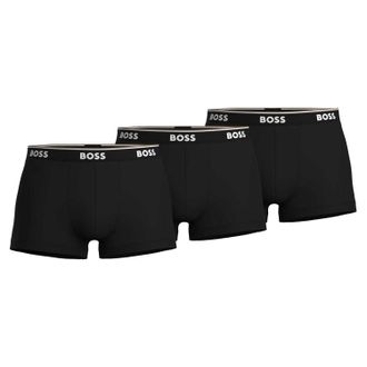 HUGO BOSS Heren Bodywear Logo Boxershorts (Set van 3) (Zwart)