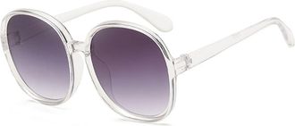 Generic Large Frame Men Sunglasses Commuter Vacation Sports Women Sun Glasses(Clear)