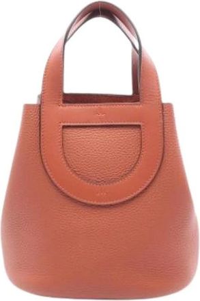 Herm&egrave;s Pre-owned Bucket Bag - Dames - Vintage Tas - Bruin - ONE Size - Leer - Vintage