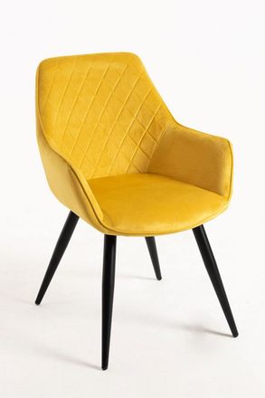 Regalos Miguel Pack 6 Sillas color amarillo en terciopelo