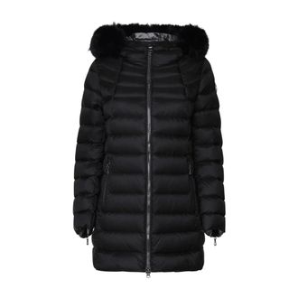 Colmar Down Coats, female, Black, S, A-line Down Jacket with Fur