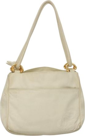 Loewe White Leather Shoulder Bag (Pre-Owned)