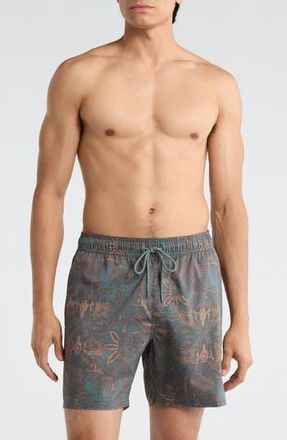 Rvca Mens Barnes Swim Trunks in Hunter Green at Nordstrom Rack, Size X-Large