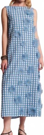 Frances Valentine Origami Dress In Blue Oyster