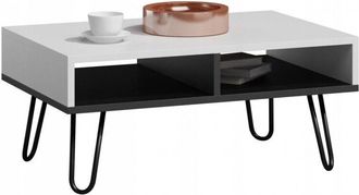 OEM Tavolino Loft Dora Bianco Nero Per Soggiorno, Ufficio, Loft Mk