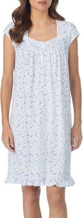 Eileen West Cap Sleeve Cotton Nightgown in Rosebud at Nordstrom, Size X-Small