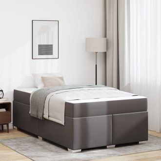 vidaXL Vidaxl - Struttura Del Letto Grigio 120 X 190 Cm Pelle Sintetica