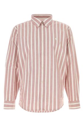 Carhartt Work in Progress Red Regular Stripes Shirt