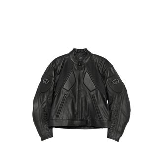 Gucci Web-stripe Interlocking G Leather Jacket